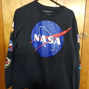 Long sleeve boys large NASA logo shirt Chemistry brand